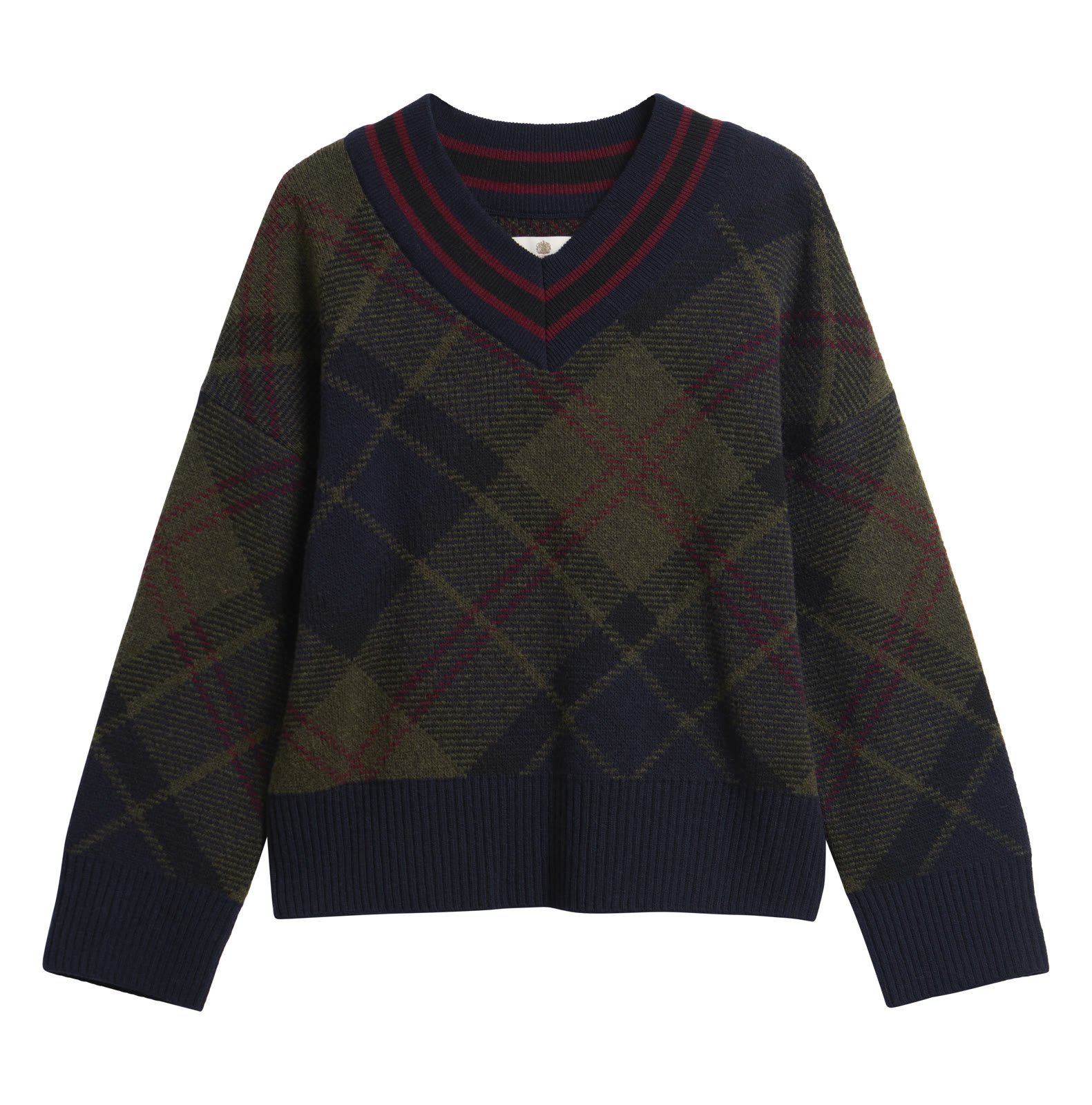 shae-knitted-jumper-shadow-classic-tartan-femme-LKN1841TN43_3p_light Shae Knitted Jumper Shadow Classic Tartan
