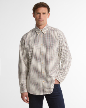 Sporting Tattersall Regular Fit Shirt Dark Bordeaux