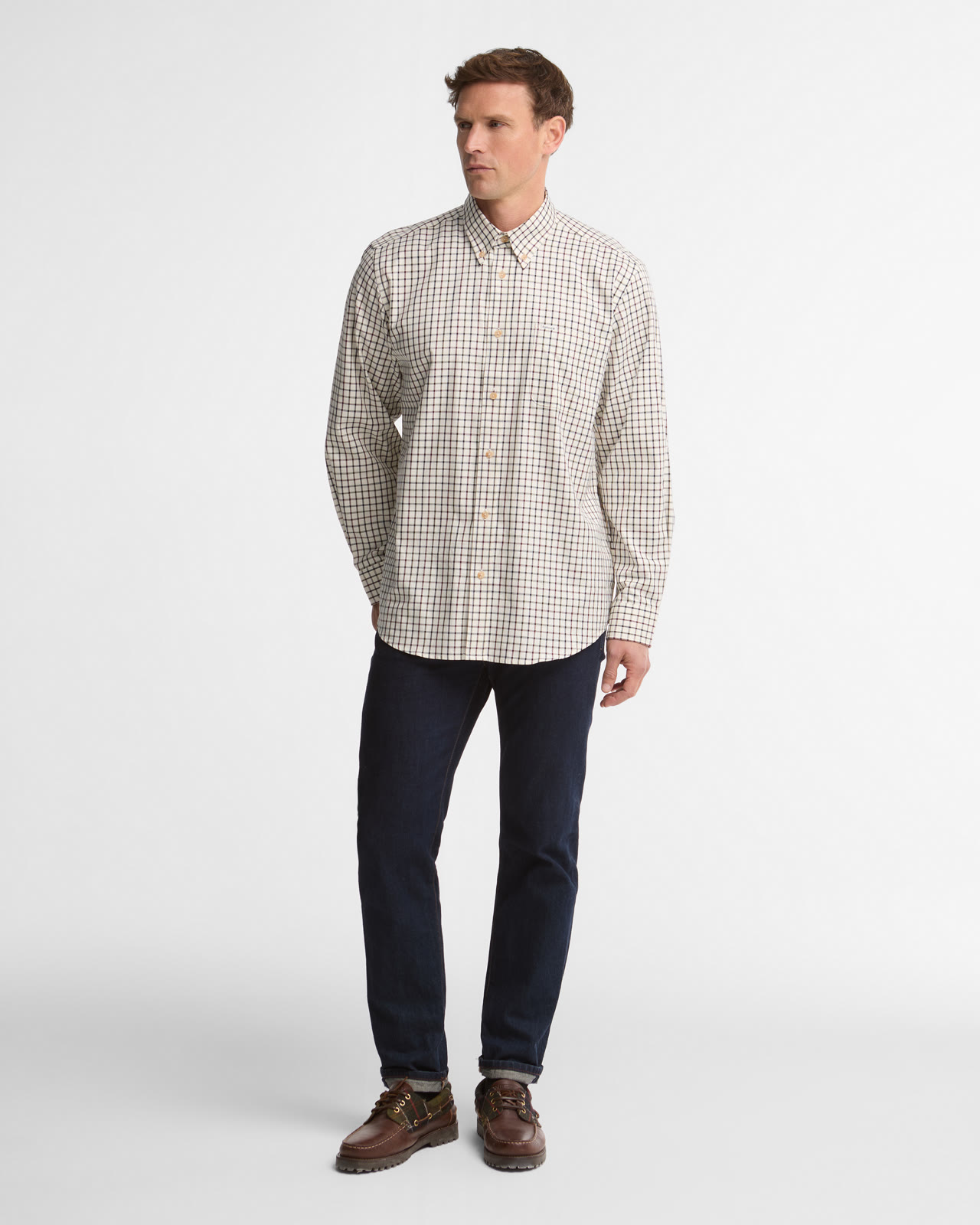 sporting-tattersall-regular-fit-shirt-dark-bordeaux-homme-MSH0002RE86_2_light Sporting Tattersall Regular Fit Shirt Dark Bordeaux