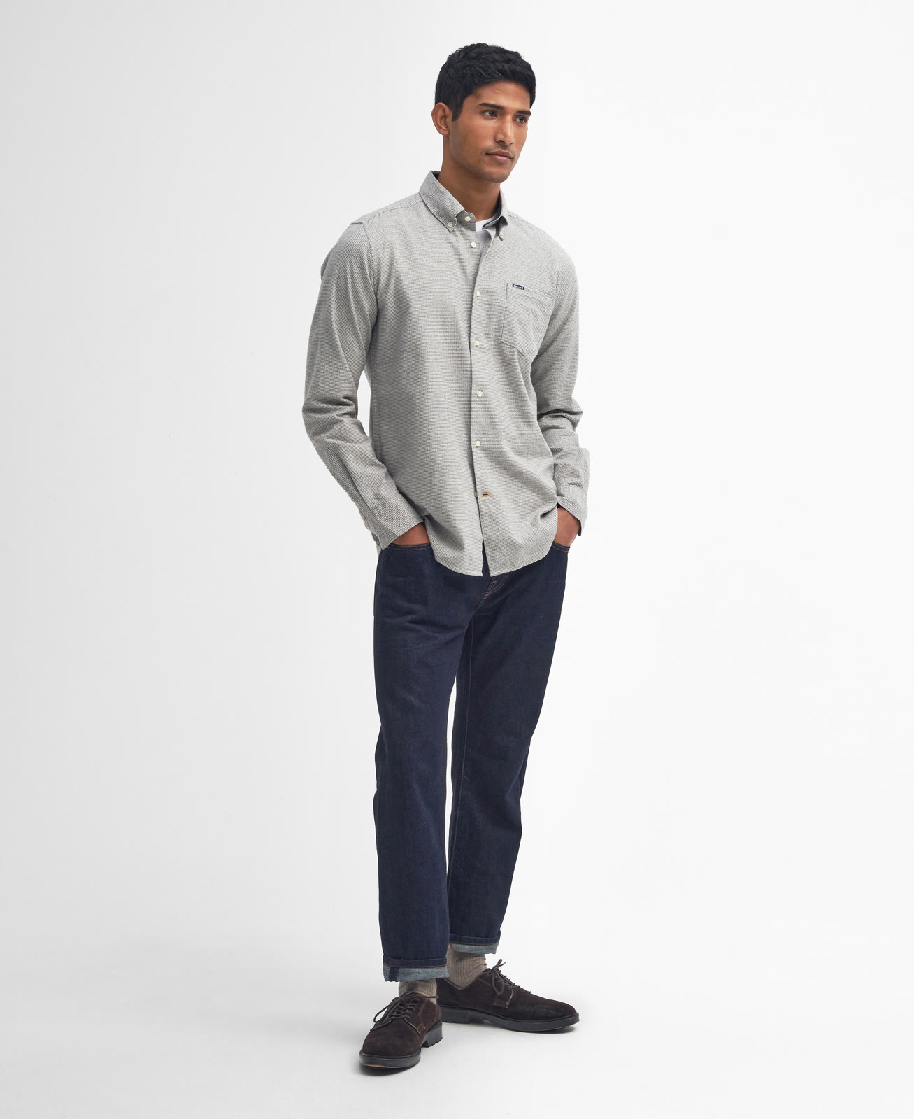 turner-tailored-houndstooth-shirt-olive-homme-MSH5367OL51_03getthelook_light Turner Tailored Houndstooth Shirt Olive