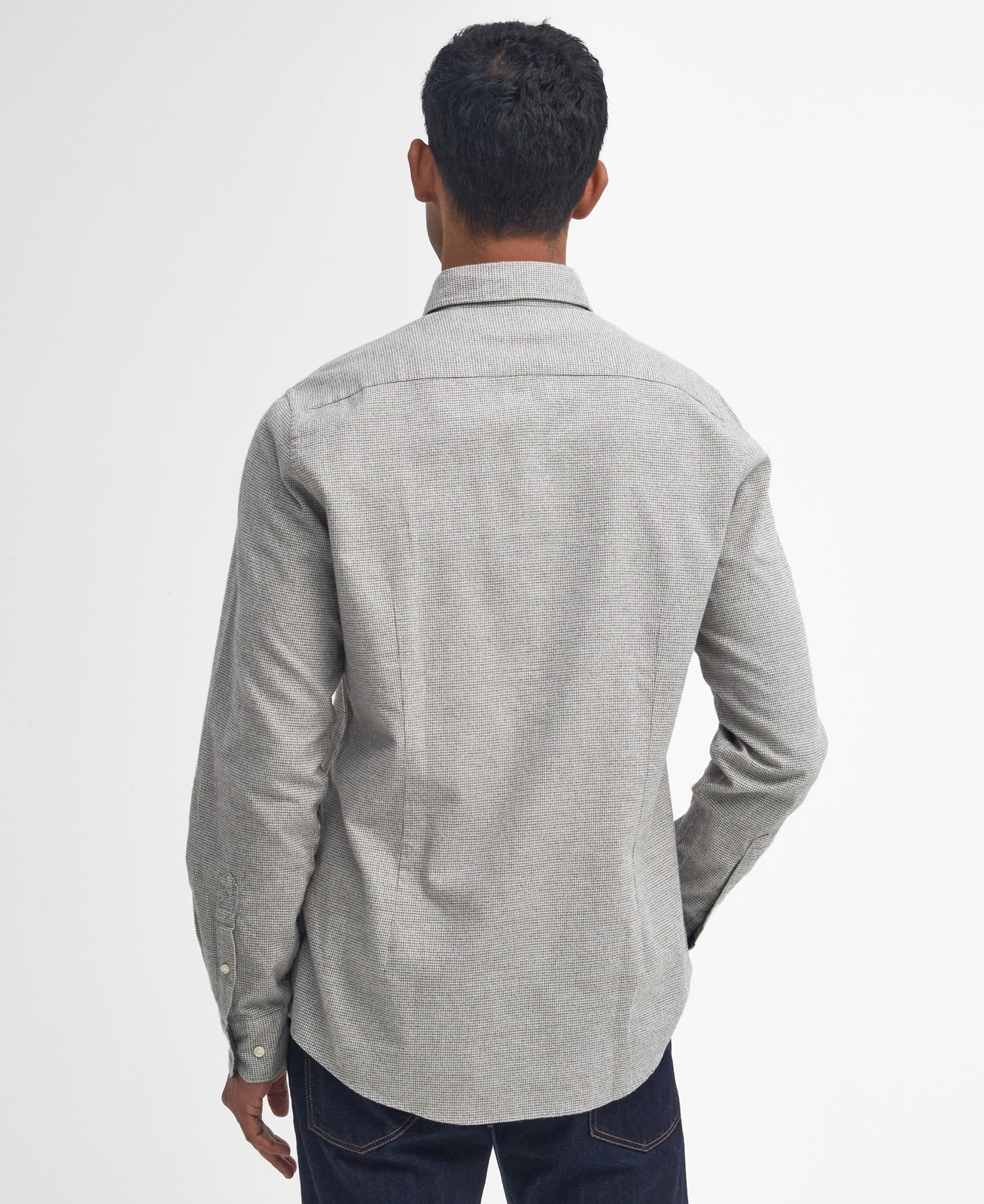 turner-tailored-houndstooth-shirt-olive-homme-MSH5367OL51_04back_light Turner Tailored Houndstooth Shirt Olive