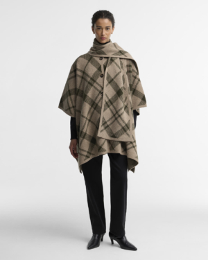 Vienna Knitted Cape Warm Trench Multi