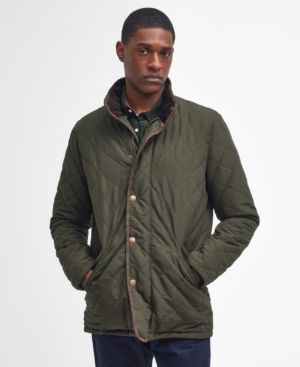 Waterproof Shoveler Quilted Jacket Dark Olive