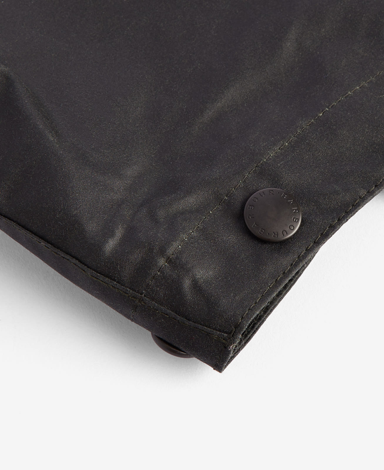 waxed-cotton-plain-hood-sage-homme-MHO0035SG91_02detaila_light Waxed Cotton Plain Hood Sage