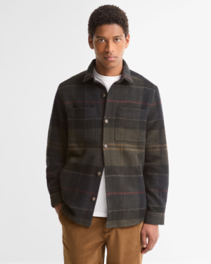 Woodlane Brushed Check Overshirt Shadow Classic Tartan